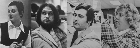 1972 Oratorical winners: AAUW: Karolle Travis; Ogden: Robert Hatfield; Robinson: Gerald Beckham; SNEA: Ronnah Childress
