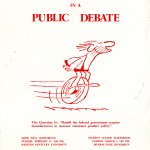 1977 poster for exhibition debate with Murray State U