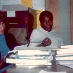 Fall 1977, Ken Cooke and Ken Ladd in debate practice room/Butch & Richard's office, FAC 111