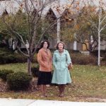 31 October 1977, Melayna Brown (now Tinsley) and Roxanne Seiler (now Cordonier) in Detroit at 