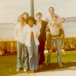 May 1979, in front of Lake Geneva, WI on way to Whitewater for NFA national tournament: (l-r) Vance Riley, Carla Patterson (now Reagan), Tuwanda Coleman (now Shaw), Larry Caillouet, Archie Beck and Scott Miller