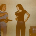 Spring 1979, Vance Riley & Janet Hill practice the duo interpretation 