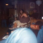 December 1978, Brent Shockley, Diana Caillouet, Vickie Cardot, Roxanne Seiler (now Cordonier), and Terry Barnes @ Forensic Union Christmas Party @ Larry Caillouet's