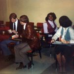 Spring 1979, Joe Cardot (grad asst), Tuwanda Coleman (now Shaw) and Janet Hill in Morehouse-Spelman prep room
