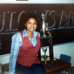4 March 1979, Tuwanda Coleman (now Shaw) and 3rd place Sweeps trophy Morehouse-Spelman