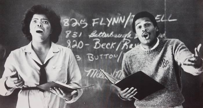 Stephanie Ray and Archie Beck performing duo interpretation