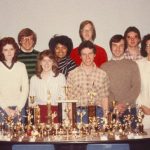 1982-83, (front l-r) Robin Cornette, Teresa ?, Mike Winters, Anthony Smith, and Melayna Brown (now Tinsley); (back l-r) Bobby Bright, Stephanie Ray, Mark Iverson, _____