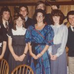 1982-83, (front l-r) Teresa Smith, ________, Melayna Brown (now Tinsley), Robin Cornette, and Michael Winters; (back l-r) Anthony Smith, _______, and Mark Iverson (with Gavel)