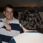 Autumn ice-cream social: Doug Mory, Amy Sparks, and Korisa Ballou