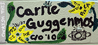 Photo of cinder block painted by Carrie Guggenmos, class of 2010