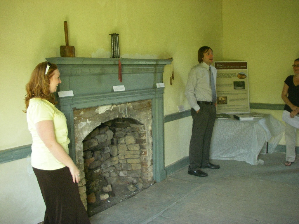 Gardner House open house event Students greeting guests at Gardner House open house event in 2015