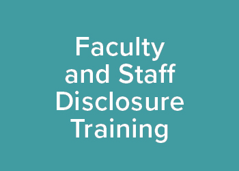 Faculty and Staff Disclosures