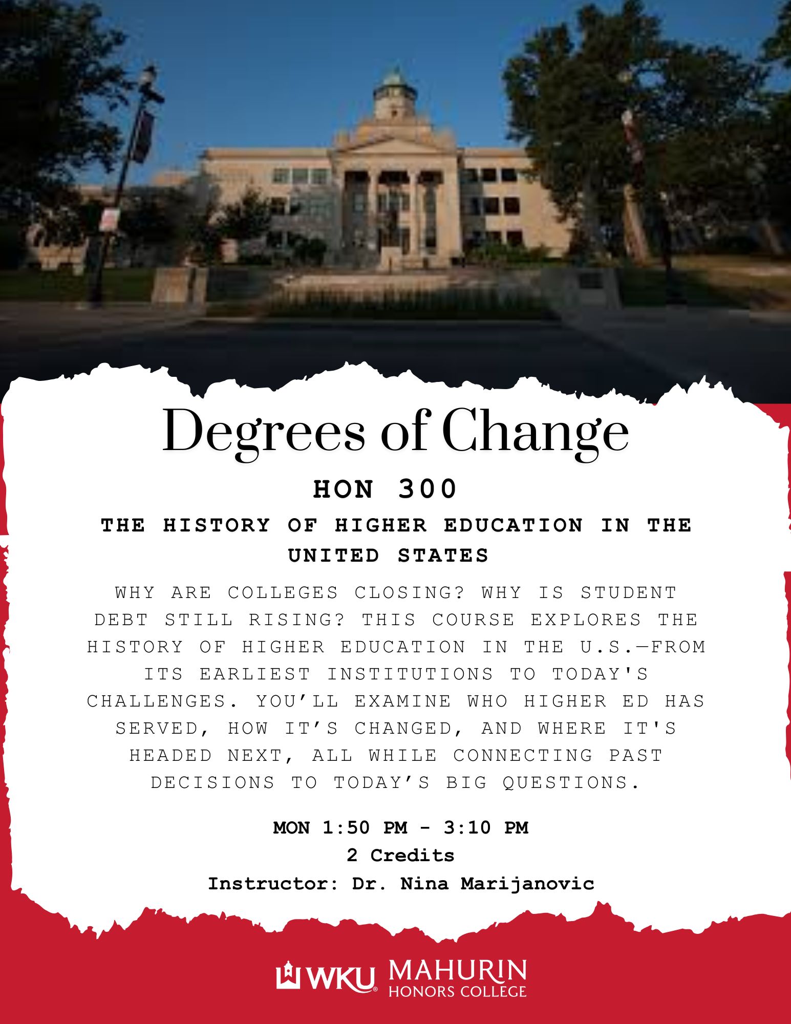 background of college building on sky