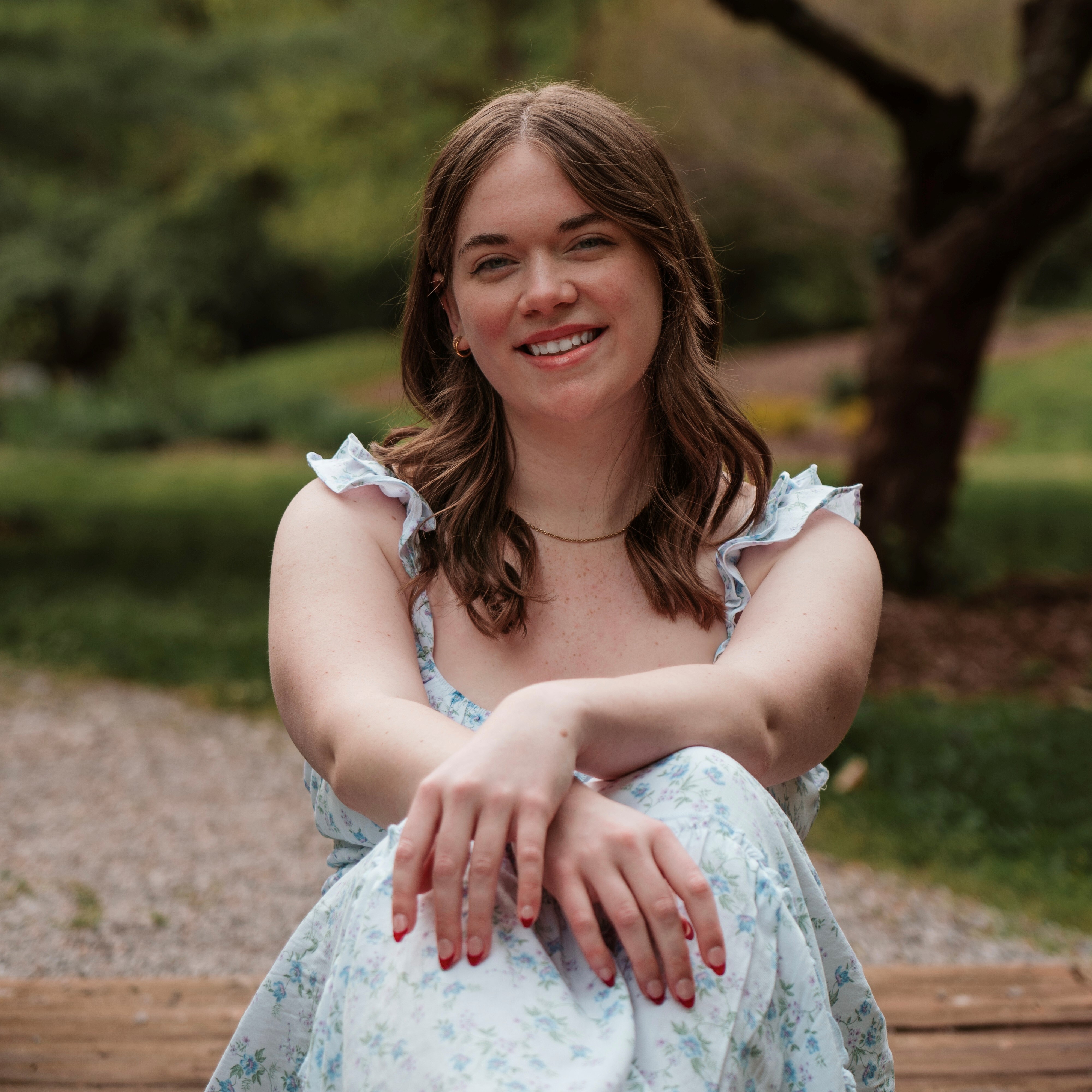 Close-up shot of a brunette smiling