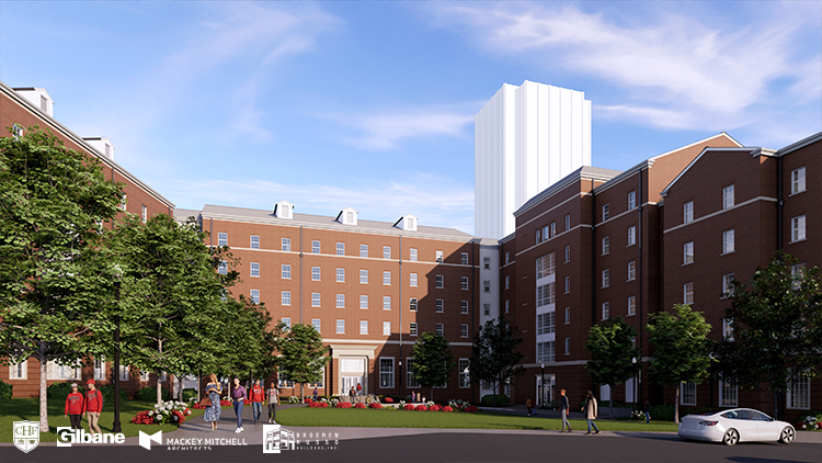 exterior rendering of new wku residence hall