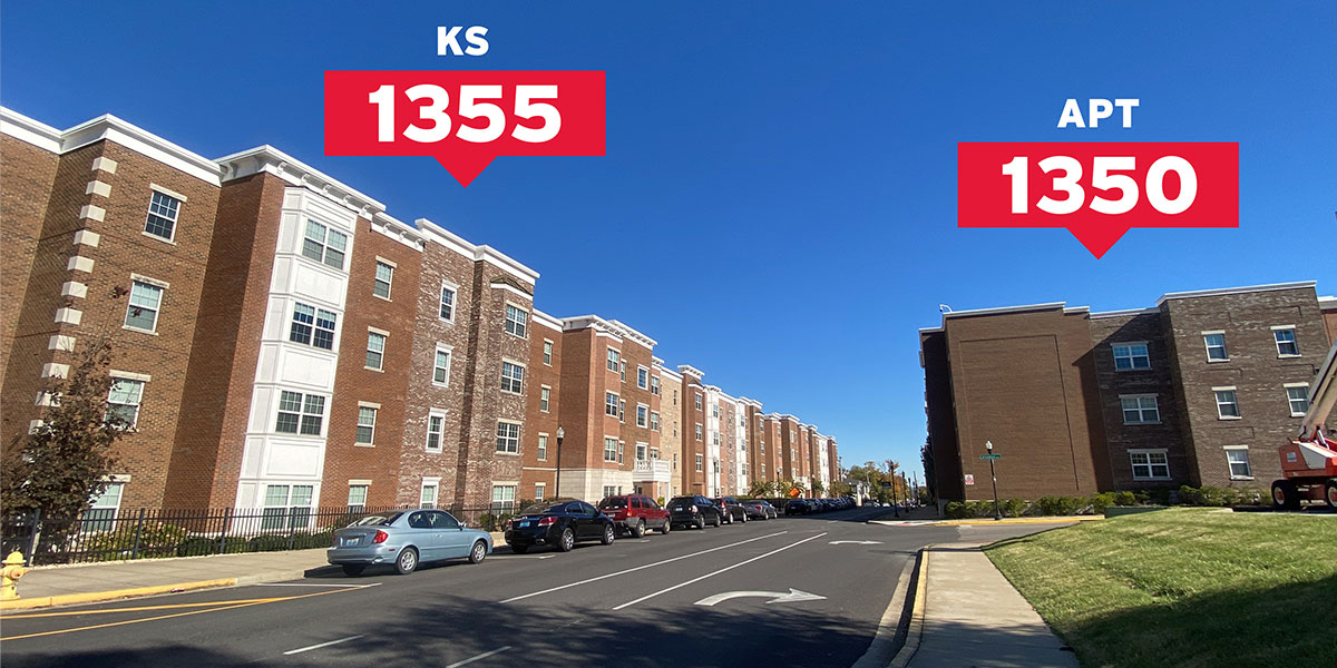 WKU Kentucky Street Apartments 1350 and 1355 sides