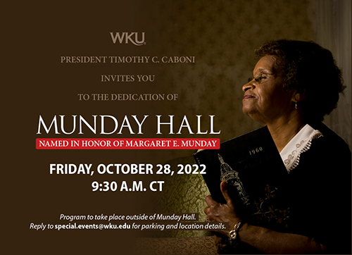 WKU to dedicate Munday Hall on October 28