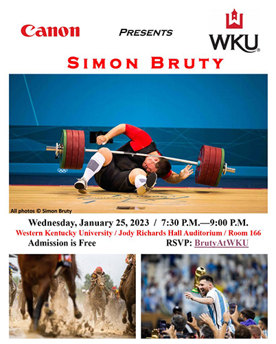 Fotografer Sports Illustrated Simon Bruty akan mengunjungi WKU pada 25 Januari