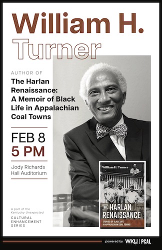 Dr. William H. Turner talk, Feb. 8, 5pm, JRH Auditorium