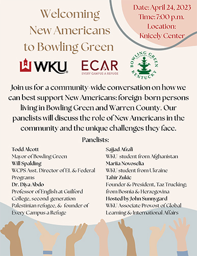 WKU, City of Bowling Green to host event on how community welcomes New Americans