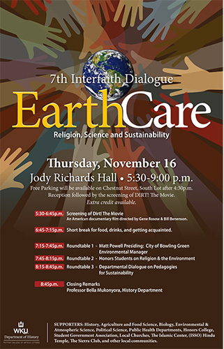 WKU hosting 7th Interfaith Dialogue on Earth Care November 16