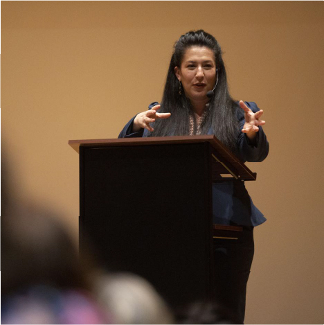 ‘Find the thing that delights you the most and then not be scared to fail’: U.S. Poet Laureate reads her work at WKU