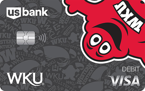 WKU mascot Big Red featured on U.S. Bank debit cards