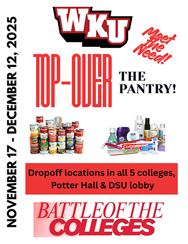 WKU departments collect donations for WKU Food Pantry