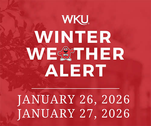 WKU Winter Weather Alert for Monday and Tuesday, January 26 and 27