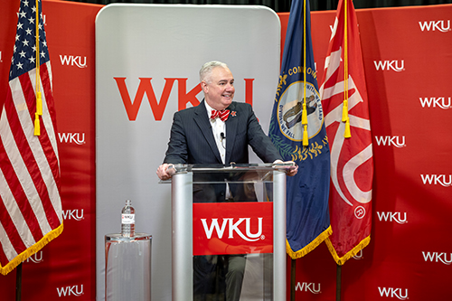 WKU President highlights record student success, financial strength and major campus investments at beginning-of-the-semester press conference