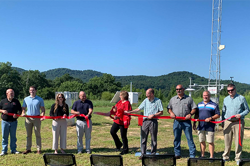 Ribbon cut on WKU Mesonet weather station in Powell County