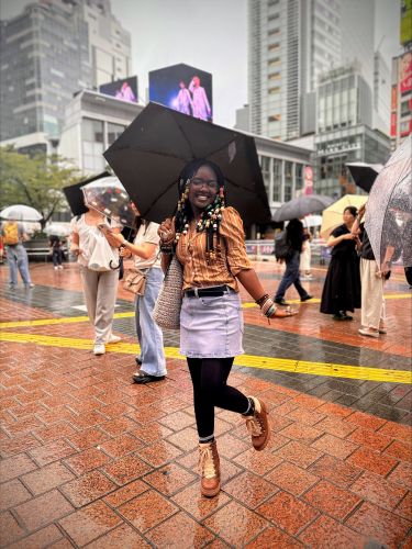 young black woman smiling