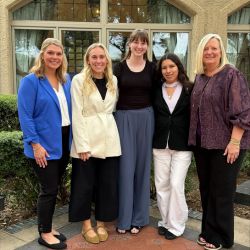L to R: Melissa Martin, Phi U Executive Director, Kaitlyn August, Kalee Stevens, Adanely Ambriz Velasquez, and Angela Gott, WKU Family and Consumer Sciences Teacher Educator.