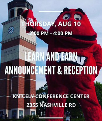 WKU Learn and Earn announcement set for Aug. 10