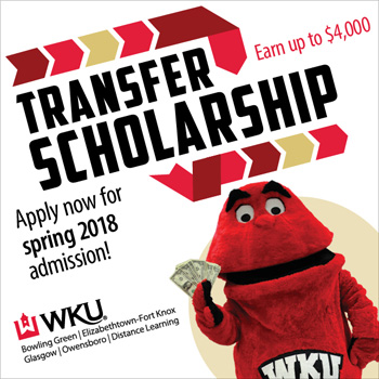 Transfer Scholarship application deadline November 1 for spring 2018 admission