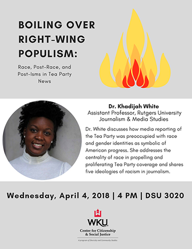 WKU CCSJ to host presentation by Dr. Khadijah White on April 4