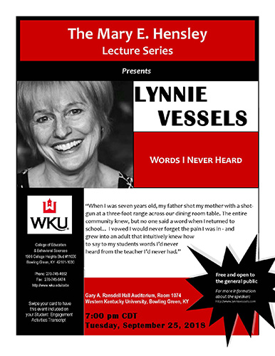'Words I Never Heard': WKU graduate to present Mary E. Hensley Lecture Sept. 25