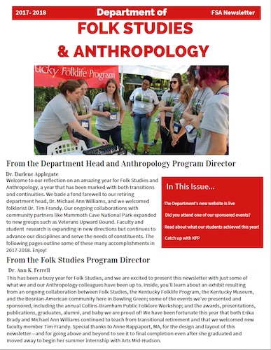 Folk Studies and Anthropology Newsletter Now Available