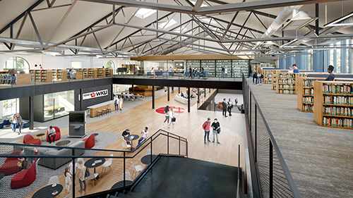 The WKU Commons at Helm Library taking shape