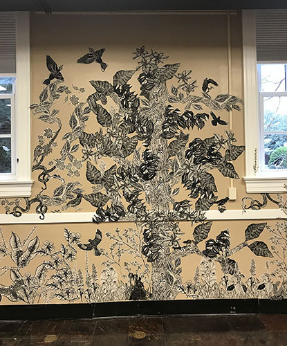 Printmaking on display in 'Flora and Fauna' installation at Kentucky Museum