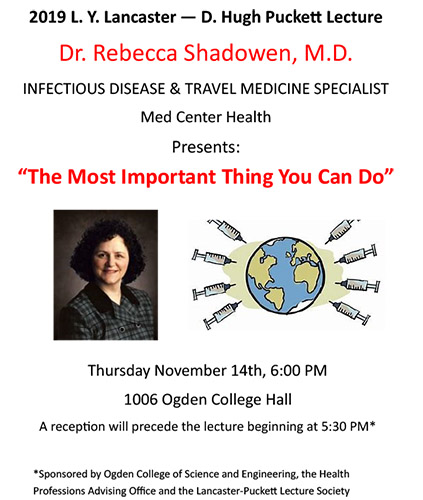 Dr. Rebecca Shadowen to present Lancaster-Puckett Lecture on Nov. 14