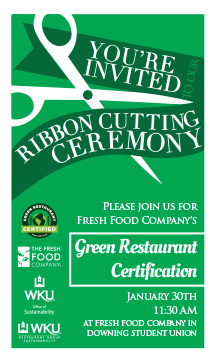 WKU to celebrate Green Restaurant Certification of Fresh Food Company
