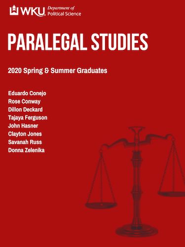 2020 Spring and Summer Graduating Paralegal Studies Seniors