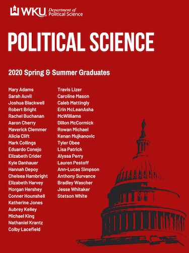 2020 Spring and Summer Graduating Political Science Seniors