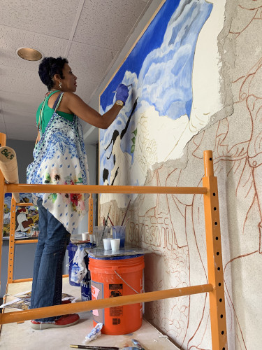 Mural honoring Jonesville underway at Kentucky Museum