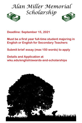 Alan Miller Memorial Scholarship Deadline September 15