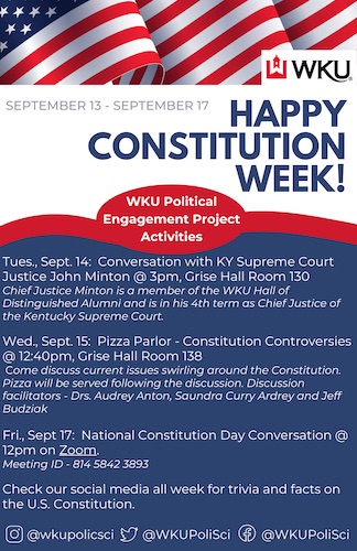 WKU Political Engagement Project Ready to Kick Off Constitution Week