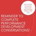 Reminder To Complete Performance Development Conversations