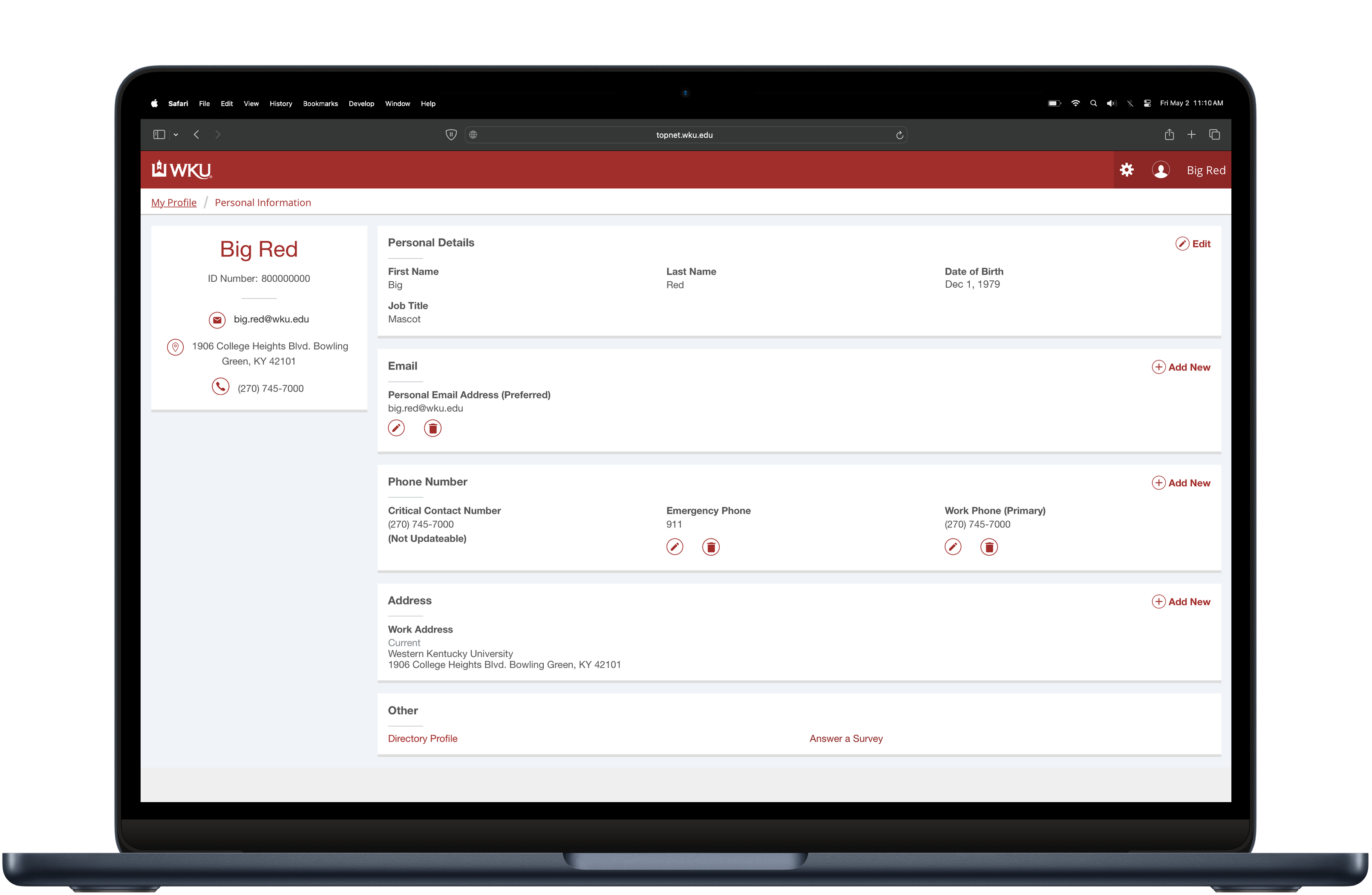 A laptop with a preview of the modernized TopNet interface