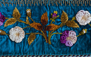 Detail of a crazy quilt